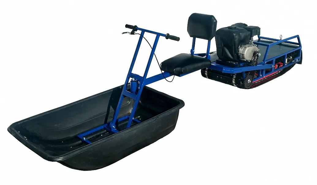 Мотобуксировщик толкач Альбатрос-XL8 с модулем. С фарой, тележки